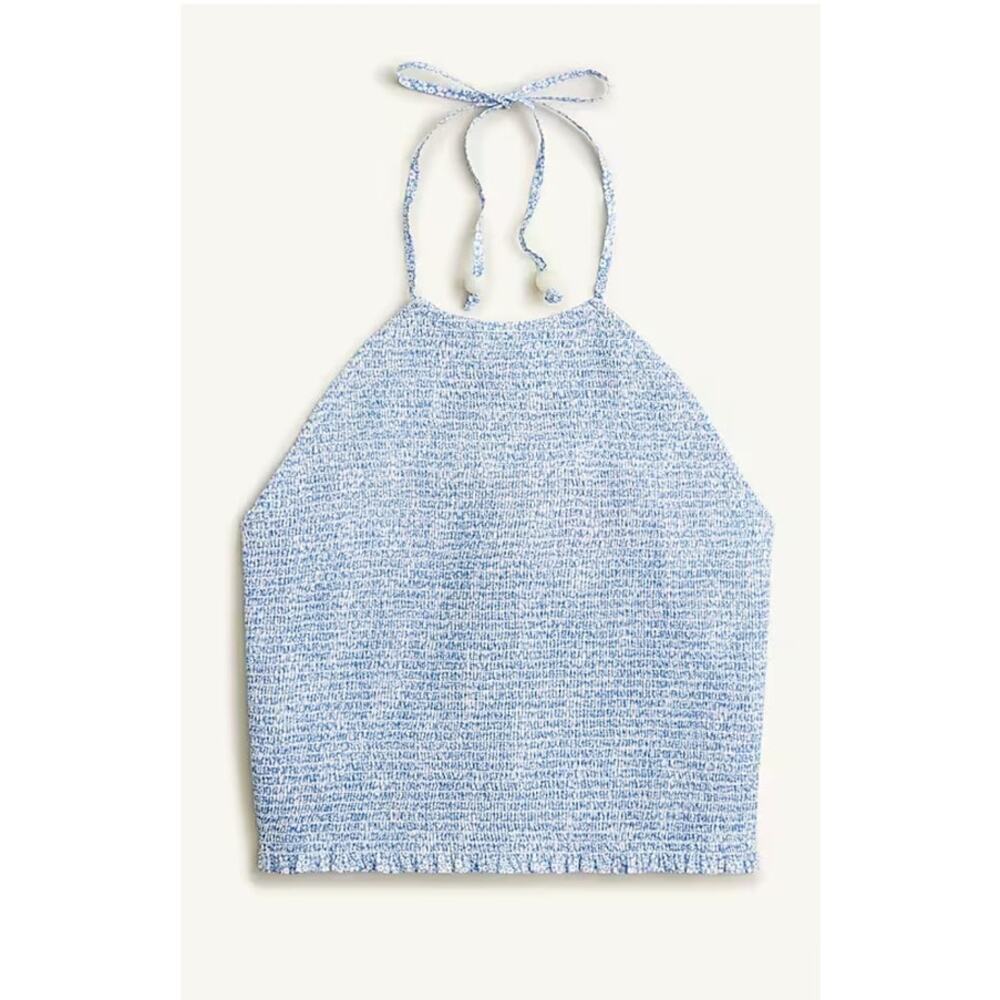 J. Crew Smocked Organic Halter Top in Liberty Fabric